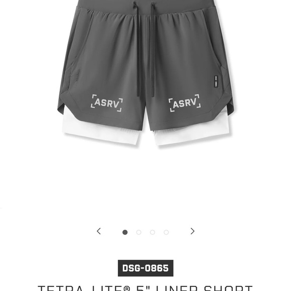 ASRV MENS Black and Gray Shorts - Picture 4 of 9
